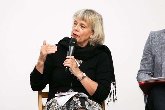 Margareta Kristenson in the panel discussion 